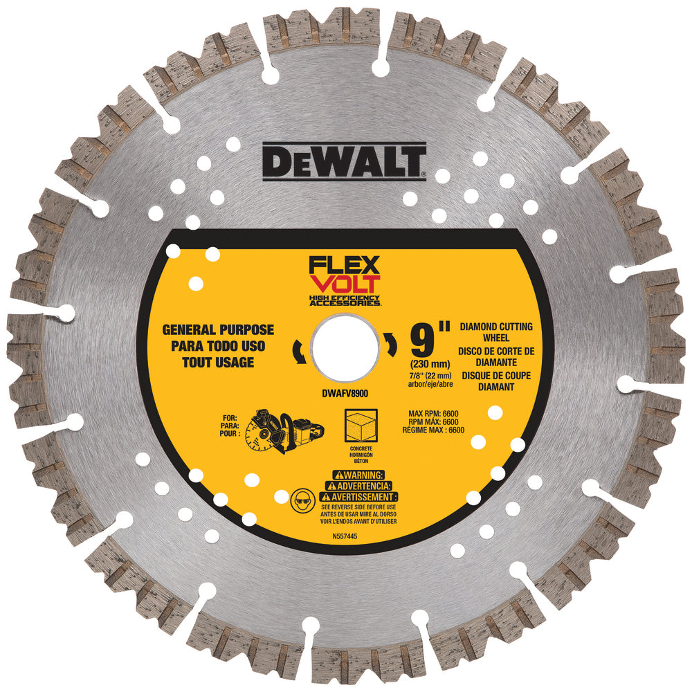 DEWALT 9" FLEXVOLT Diamond Cutting Wheel