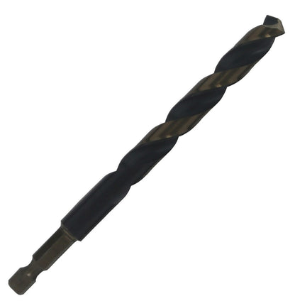 25/64" Hex Shank Black & Gold HSS Drill