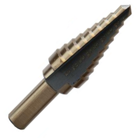 #3 HSS Step Drill Bit, Black and Gold (1/4" - 3/4" x 16ths)