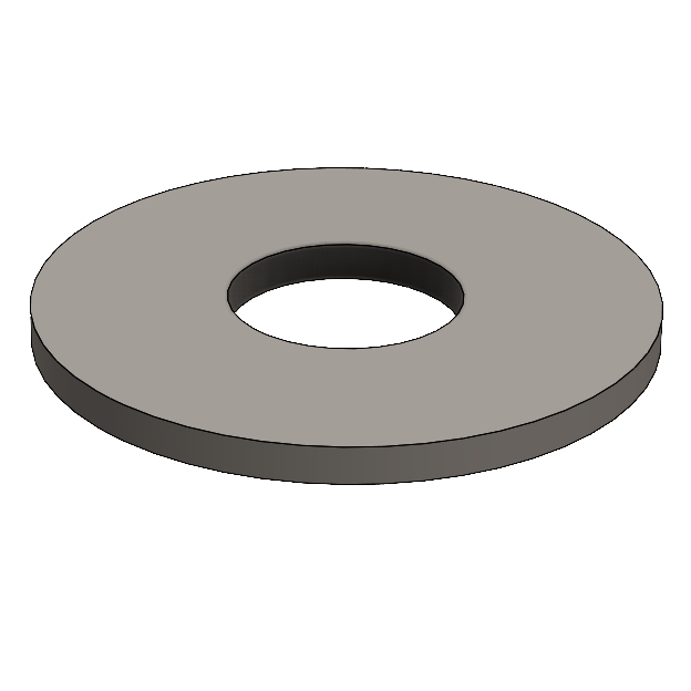 a flat washer made of either steel, stainless, or nylon