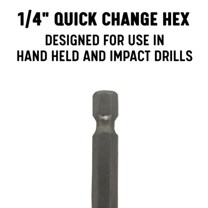 15/32" Hex Shank Black & Gold HSS Drill