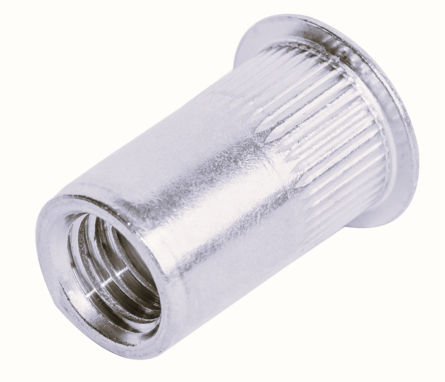 Large Flange Knurled Threaded Insert - Aluminum